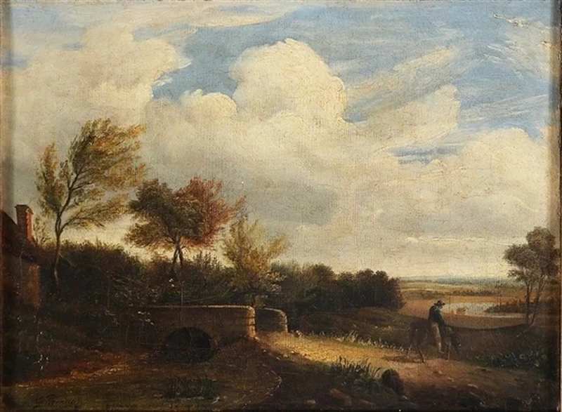  103-Giovanni Renica-Paesaggio con figura 